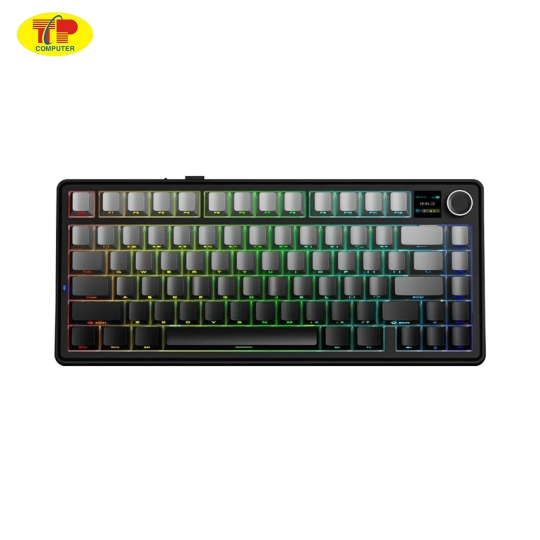 Bàn phím cơ gaming AULA F75 Max (3 Mode/ Xám Đen Gradient/ Reaper switch)