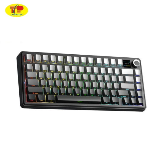 Bàn phím cơ gaming AULA F75 Max (3 Mode/ Xám Đen Gradient/ Reaper switch)
