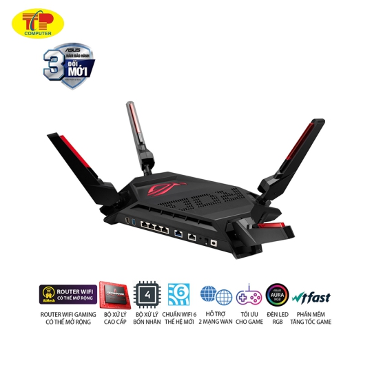 Bộ phát wifi 6 Asus GT-AX6000 ROG Rapture Gaming AX6000Mbps 