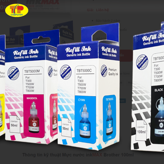 Mực nước InkMAX Brother 100ml