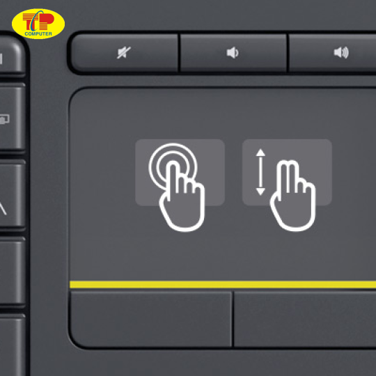Bàn phím không dây Logitech K400 Plus đen (USB/PinAA)