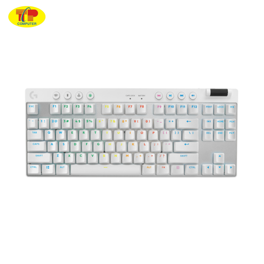 Bàn phím Gaming không dây Logitech Pro X TKL Lightspeed Màu Trắng Tactile Switch _ 920-012149