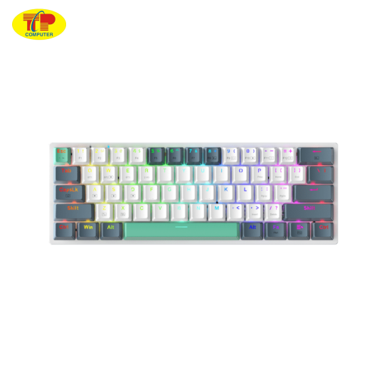 Bàn Phím Cơ Machenike K500-B61 Wireless Grey White Brown Switch Led RGB (Có dây/2.4G Wireless/Bluetooth 5.0)