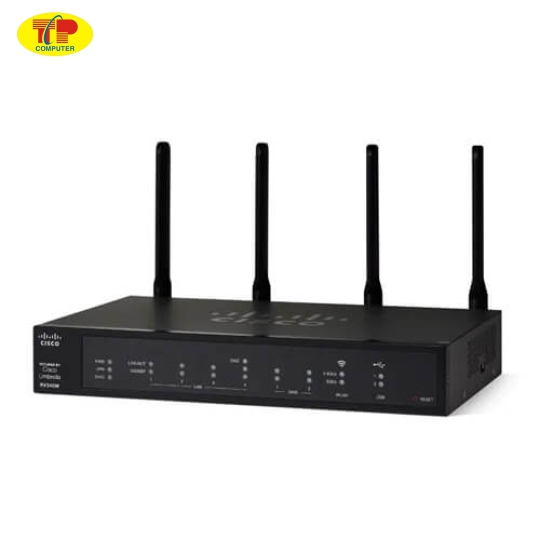RV340W-E-K9-G5 | Router Cisco SMB 2x1G RJ-45 WAN, 4x1G RJ-45 LAN, 2xUSB 